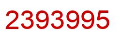 Number 2393995 red image