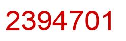 Number 2394701 red image