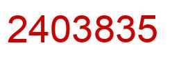 Number 2403835 red image