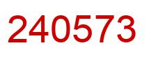 Number 240573 red image