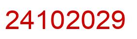 Number 24102029 red image