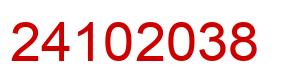 Number 24102038 red image