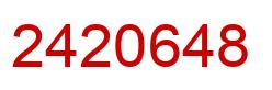 Number 2420648 red image