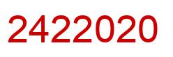 Número 2422020 imagen rojo