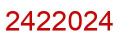 Número 2422024 imagen rojo