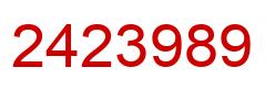 Number 2423989 red image