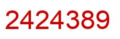 Number 2424389 red image