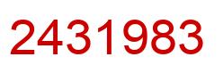 Number 2431983 red image