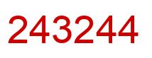 Number 243244 red image
