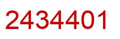 Number 2434401 red image