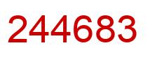 Número 244683 imagen rojo
