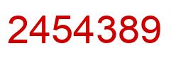Number 2454389 red image