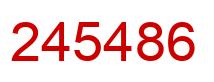 Number 245486 red image