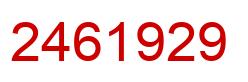 Number 2461929 red image