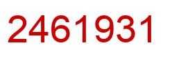 Number 2461931 red image