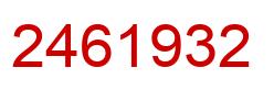 Number 2461932 red image