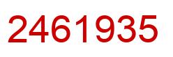 Number 2461935 red image