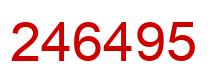 Número 246495 imagen rojo