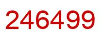 Número 246499 imagen rojo