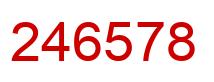 Number 246578 red image