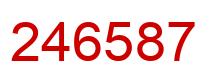 Número 246587 imagen rojo