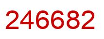 Number 246682 red image