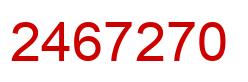 Number 2467270 red image