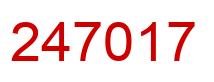 Number 247017 red image
