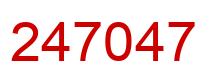Número 247047 imagen rojo