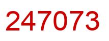 Number 247073 red image