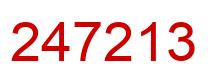 Número 247213 imagen rojo