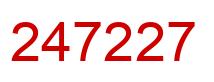 Number 247227 red image