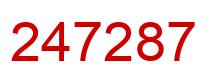 Number 247287 red image