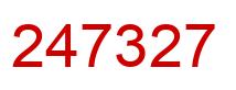 Number 247327 red image