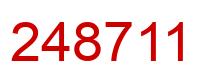 Number 248711 red image