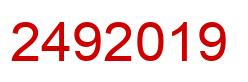 Number 2492019 red image