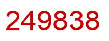 Number 249838 red image