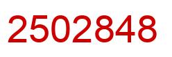 Number 2502848 red image