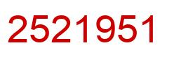 Número 2521951 imagen rojo