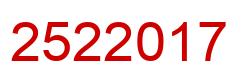 Number 2522017 red image