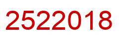 Number 2522018 red image