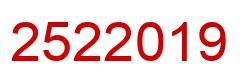 Number 2522019 red image