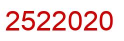 Number 2522020 red image