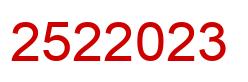 Number 2522023 red image