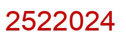 Number 2522024 red image