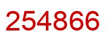 Número 254866 imagen rojo