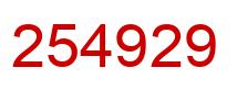 Number 254929 red image