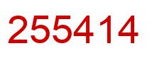 Number 255414 red image