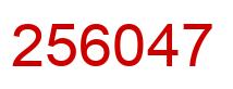 Number 256047 red image
