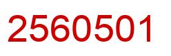 Number 2560501 red image